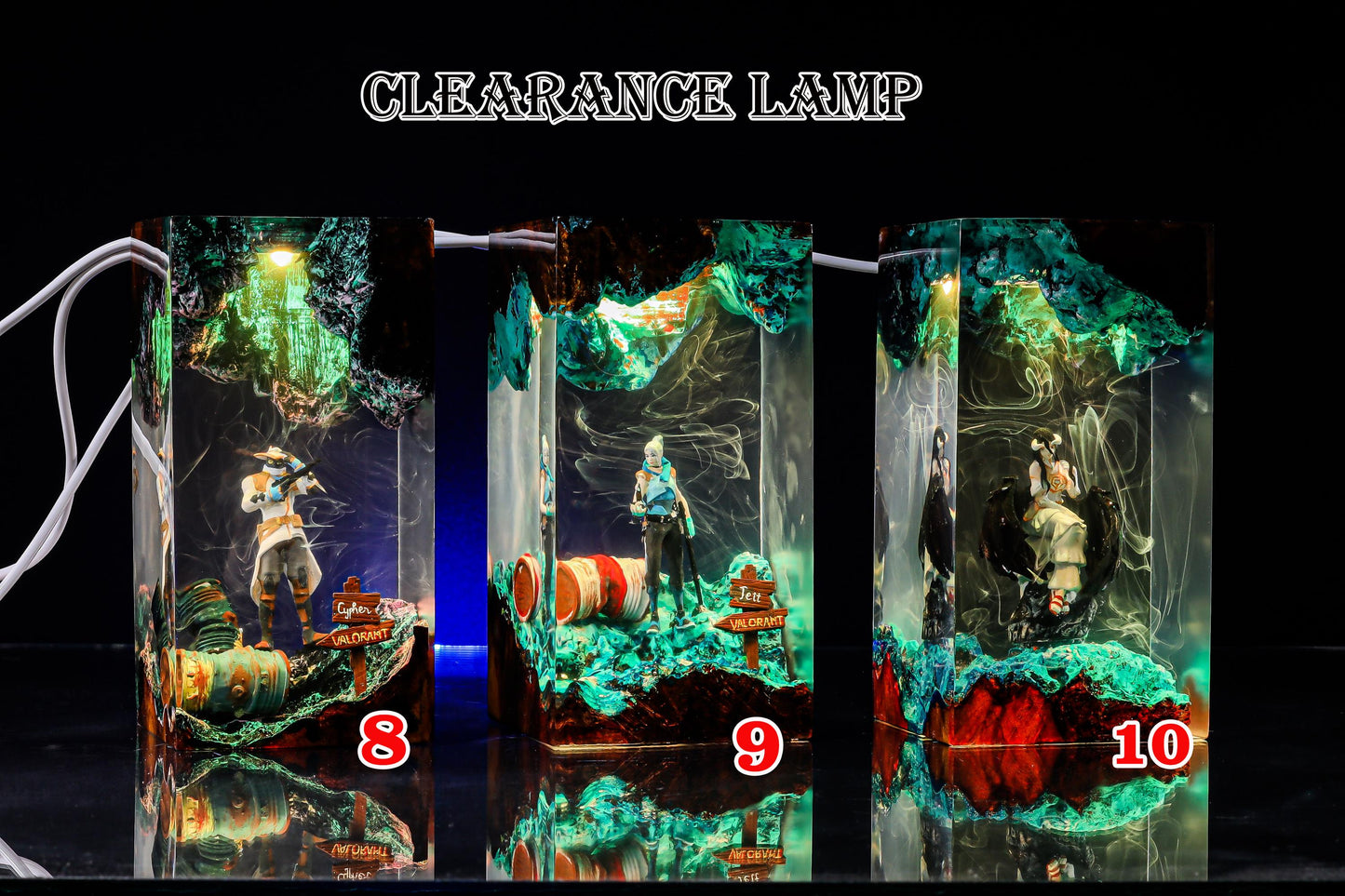 CLEARANCE Night Light, Custom Anime Night Lamp, Epoxy Resin Lamp, Handmade Resin & Wood Lamp, Custom Night Light, Handcrafted Gift