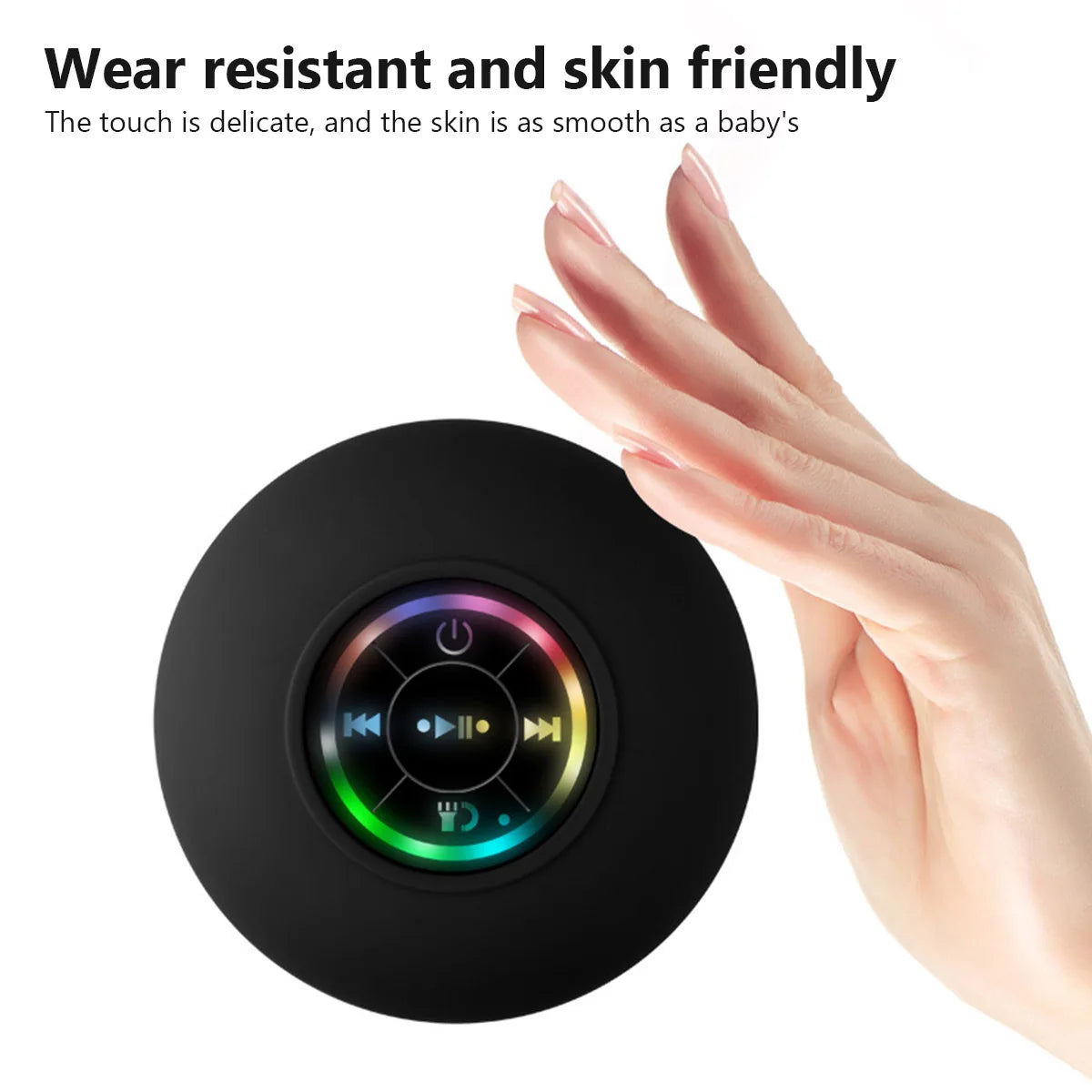 AquaBeat Mini: Waterproof LED Bluetooth Speaker with Powerful Sound & Suction Cup Mount