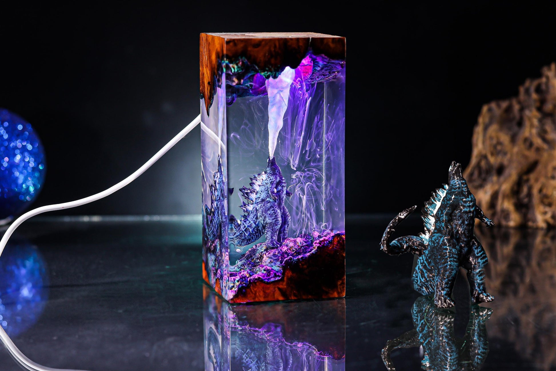 CLEARANCE Night Light, Custom Anime Night Lamp, Epoxy Resin Lamp, Handmade Resin & Wood Lamp, Custom Night Light, Handcrafted Gift